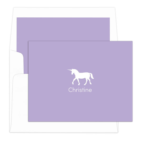Unicorn Folded Note Cards